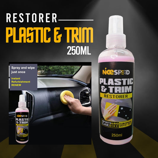 Plastic & Leather Trim Restorer Back to Ultimate Black Car & Motor Care by Nice Speed