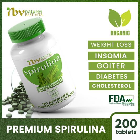 Premium Spirulina (200 Tablets)  by Natures Best Vita